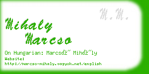 mihaly marcso business card